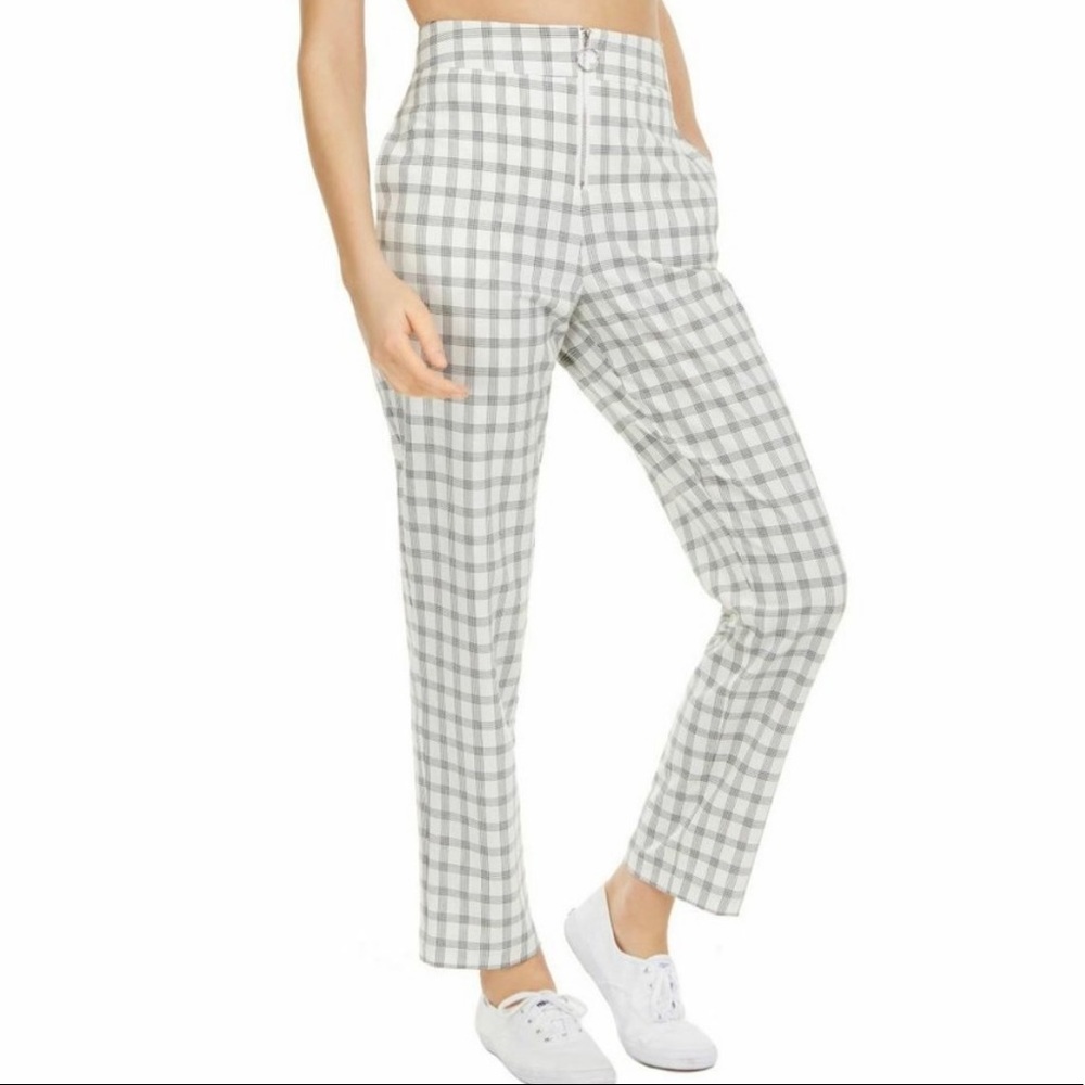 Danielle Bernstein Ivory Plaid Suit Pants